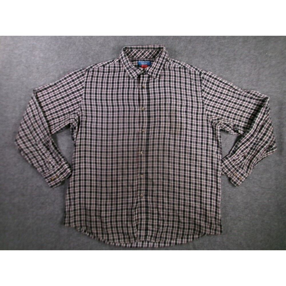 Puritan Shirt Men Extra Large Plaid Classic Casual Preppy Office Work Button Up